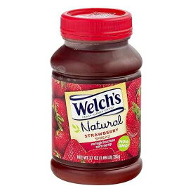 Welch's、ナチュラル ストロベリー スプレッド、27オンス ジャー (2 個パック) Welch's, Natural Strawberry Spread, 27oz Jar (Pack of 2)