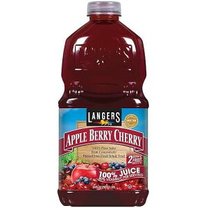 W[Y r^~C100W[XAAbvx[`F[A64IXi8pbNj Langers 100% Juice with Vitamin C, Apple Berry Cherry, 64 Ounce (Pack of 8)