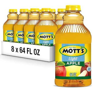 Mott's Apple Light Juice Drink, 64 Fl Oz Bottle (Pack Of 8), 42% Fruit Juice With 50% Fewer Calories Than 100% Apple Juice, Excellent Source Of Vitamin C