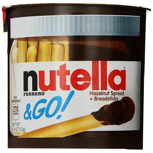 Nutella and Go Snack Packs, Chocolate Hazelnut Spread with Breadsticks, Perfect Bulk Snacks for Kids' Lunch Boxes, 1.8 Ounce, Pack of 48