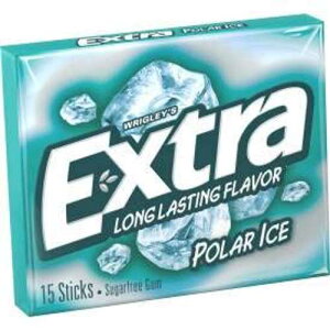 Wrigley's Wrigley Single Serve Polar Ice Extra Gum - 15 Piece, 10 per pack -- 12 packs per case.