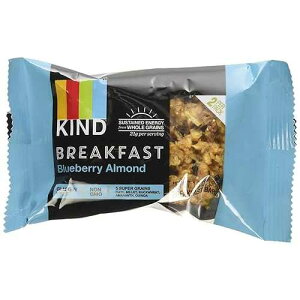 KIND �u���b�N�t�@�[�X�g�o�[ �u���[�x���[ �A�[�����h - 4 CT�A1.8 �I���X (50g) �p�b�N������ KIND Breakfast Bar Blueberry Almond - 4 CT, 1.8 Oz (50g) Per Pack