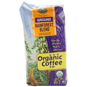 The Organic Coffee Co. Ground�A���C���t�H���X�g�u�����h�A12�I���X The Organic Coffee Co. Ground, Rainforest Blend, 12 Ounce
