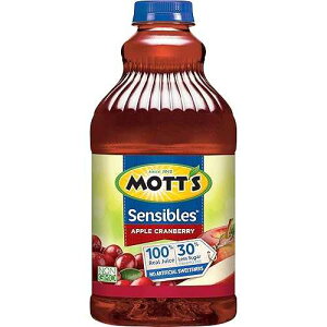 Mott's Sensibles Apple Cranberry 100% Juice, 64 fluid ounce bottle