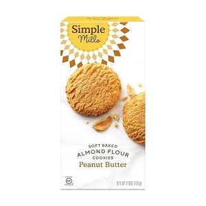 Simple Mills Almond Flour Soft Baked Cookies, Peanut Butter - Gluten Free, Healthy Snacks, Made with Organic Coconut Oil, Plant Based, 6.8 Ounce (Pack of 1)