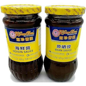 クーンチュン豆板醤と海鮮醤のコンビネーションパック、各1瓶。 Koon Chun Bean Sauce & Hoisin Sauce Combination Pack, 1 Jar of each.