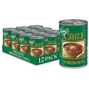 Amy's, Chili, Gluten Free, Vegetarian, Organic, Medium Spice, Jalape o Pepper, 14.7, Pack of 12 oz