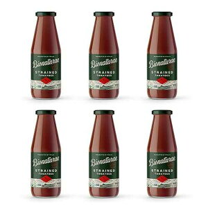 Bionaturae Organic Strained Tomatoes - No Salt Strained Tomatoes, Strained Tomatoes in a Jar, Keto Friendly, Non-GMO, USDA Certified Organic, No Added Sugar, Made in Italy - 24 Oz, 6 Pack