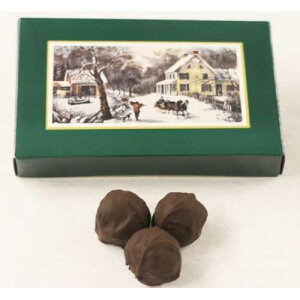 Scott's Cakes �_�[�N�`���R���[�g�ŕ���ꂽ�X�C�J �g�����t 8 �I���X �z�[���X�e�b�h�{�b�N�X Scott's Cakes Dark Chocolate Covered Watermelon Truffles in a 8 oz. Homestead Box