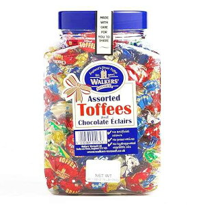 EH[J[Y gtB[ Ah GNA ^u - zf[p̃O NX}X Mtg (Ƃ 1 ACeAP[XƂł͂܂) Walkers Toffee and Eclair Tub - Gourmet Christmas Gift for the Hol