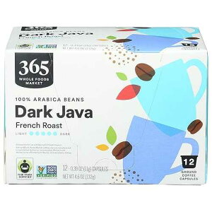 365 by Whole Foods Market, Coffee Dark Java French Roast Pods 12 Count, 4.6 Ounce