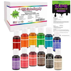 12F̐HpFNAWFfR[VLbg ? čA[gTvCHiO[hA0.75tʁBIYB(20ml) {gAŐ̐lĈ錴F 12 Color Food Coloring Liqua-Gel Decorating Kit U.S. Art Su