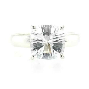 Natural Rocks by Kala Natural 2.5ct White Quartz 925 Solid Sterling Silver Ring Size 6, 7, 8, 9