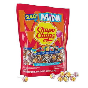Chupa Chups Mini Lollipop Assortment, 5 Flavors, Individually Wrapped Candy for Kids, 50.8 Oz Bag (240 Suckers)