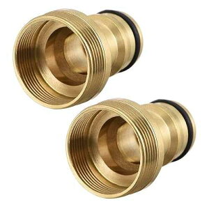 uxcell Garden Hose Quick Connect Brass Water Hose Fitting Connectors M22x1 Female & M24x1 Male Threaded Adapter 2pcs