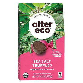 Alter Eco Americas Organic Dark Chocolate Sea Salt Truffles 4.2 Ounce 10 per Pack 8 Packs per case. 4.20 Ounces (Case of 8)