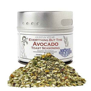 Everything But The Avocado Toast Seasoning Authentic Gourmet Spice Mix & Artisanal Seasoning All Natural, Non GMO Small Batch, Hand Crafted Made in USA Ultra Premium, Sustainably Sourced GLP-1 Friendly Magnetic Tin Gu