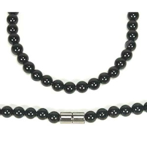 Auras by Osiris Handmade Black Onyx Crystal Mens Necklace - Grounding Genuine Gemstone Beaded Mala Willpower, Protection, Prosperity Black Choker - Jewelry Gift for Mens, Womens, 6mm Beads, 17