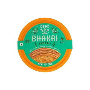 Deep Methi Bhakri - 7Oz Ready to Eat Best Choice for Snack Time, Parties & Events Healthy Traditional Gujarati Snacks Hygienically Vacuum Packed Serve with Tea & Coffee