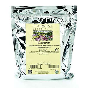 Starwest Botanicals I[KjbN _b`vZX 10-12% RRApE_[A1 |h Starwest Botanicals Organic Dutch Process 10-12% Cocoa Powder, 1 Pound