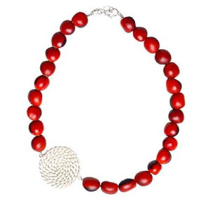 Evelyn Brooks Designs Adjustable Handmade Designer s Necklace for Women - 18 -20 - Symbol of Good Luck w/Peruvian Natural Huayruro Seed - Gifts for Mom, Daughter, Aunt, Sister, Girlfriend