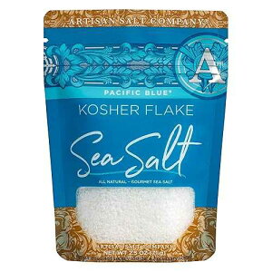 SaltWorks Artisan Salt Company Pacific Blue Kosher Flake Sea Salt, Zip-Top Pouch, 2.5 Ounce
