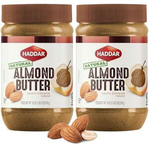 HaddarA100% sA A[h o^[A18 IX (2 pbN) ޗ 1 ! Haddar, 100% Pure Almond Butter, 18oz (2 Pack) Only One Ingredient!