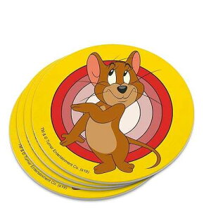 gƃWF[ WF[LN^[ mxeBR[X^[Zbg GRAPHICS & MORE Tom and Jerry Jerry Character Novelty Coaster Set