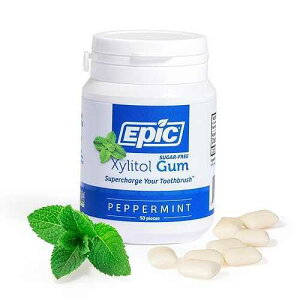 Epic Gum - Aspartame Free 100% Xylitol - Chewing Gum Sugar Free Gum - Peppermint Flavored, 50 Pieces (Pack of 1) Epic Gum - Aspartame Free 100% Xylitol - Chewing Gum Sugar Free Gum - Peppermint Flavored, 50 Piec