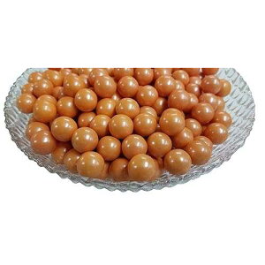 Sweet Maple Candies Mini Glimmer Gumballs 0.5 Inch (Orange, 2 Pounds)