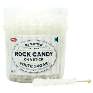 Extra Large Rock Candy Sticks: 48 Original Lollipop - White Rock Candy Sticks - Individually Wrapped - Espeez Candy Sticks for Candy Buffet, Birthdays, Weddings, Receptions and Baby Shower