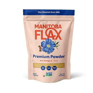 Premium Flaxseed Powder (NEW LOOK!) / Manitoba Flax by Manitoba Milling Co. / 1 lb. bag / 3000 mg Omega-3, Fiber, Plant Protein / Vegan, Non-GMO, Gluten Free / Use in smoothies, oatmeal, yogurt, baked goods,