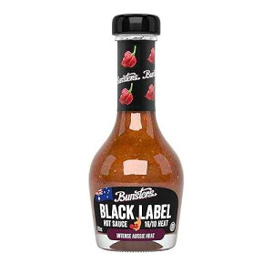 Bunsters Hot Ones Hot Sauce - Black Label 16/10 Heat Chili Pepper Sauce - Extreme Heat Around 99,000 on the Scoville Scale - Packed with Aussie Fruit and Veg