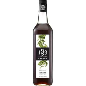 1883 ] [^ - ΒVbv - tX - KXr 1 bg (33.8 IX) 1883 Maison Routin - Green Tea Syrup - Made in France - Glass Bottle 1 Liter (33.8 oz)