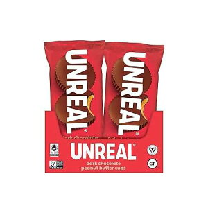 UNREAL Dark Chocolate Peanut Butter Cups| Certified Vegan, Gluten Free, Fair Trade, Non-GMO | No Sugar Alcohols or Soy | 2.53 Ounce (Pack of 12)