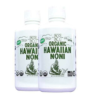 認定オーガニックハワイアンノニジュース - 32オンスのプラスチック入り2本 Healing Noni Certified Organic Hawaiian Noni Juice - 2 X 32 Ounce in Plastic