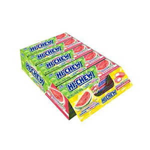 HI-CHEW Watermelon Sticks, 15-Pack, Soft & Chewy Halloween Candy, 1.76oz Each, Bulk Candy Individually Wrapped - Made with Immensely Juicy Fruity Flavors HI-CHEW Watermelon Sticks, 15-Pack, Soft & Chewy Halloween Cand