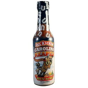 ASS KICKIN' Carolina Reaper Hot Sauce - 5 oz - 3 Pack - Premium Hot Sauce for Chicken Wings and Breakfast Burritos Perfect Gourmet Gift for hot sauce fans - Try if you Dare!