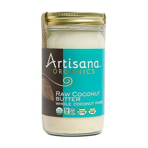 Artisana Organics RRibco^[A14 IX YApIAPgXibNAr[KA`qg݊ Artisana Organics Raw Coconut Butter, 14 oz No Sugar Added, Paleo, Keto Snack, Vegan and Non GMO