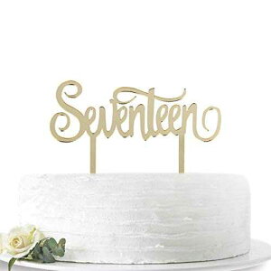 ~[S[h ZueB[ P[Lgbp[ ? nbs[17΂̒a/LOP[LfR[V ? 17΂Ɋt ANp[eB[pi Hotmoon Mirror Gold Seventeen Cake Topper - Happy 17th Birthday/Ann