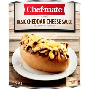 Chef-mate x[VbN`F_[`[Y\[XA}Jj`[YpʋlA6|h10IXi#10ʃoNj Chef-mate Basic Cheddar Cheese Sauce, Canned Food for Mac and Cheese, 6 lb 10 oz (#10 Can Bulk)