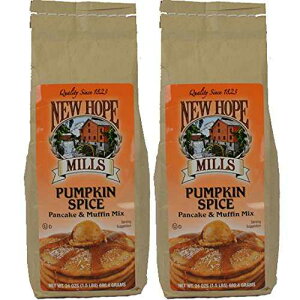 New Hope Mills �p���v�L�� �X�p�C�X �p���P�[�L & �}�t�B�� �~�b�N�X - 24 �I���X - �R�[�V�� (�����i) - 2 �p�b�N New Hope Mills Pumpkin Spice Pancake & Muffin Mix - 24 oz - Kosher(Dairy) - 2 Pack