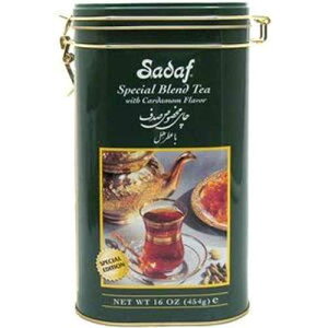 Sadaf Cardamom Tea Loose Leaf Tin 16 oz - Special Blend Cardamom Ceylon Black Tea - Product harvested in Sri Lanka Sadaf Cardamom Tea Loose Leaf Tin 16 oz - Special Blend Cardamom Ceylon Black Tea - Product harvested