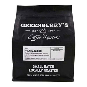 Greenberry's Coffee Co. - EB[uhS - AVNA100% ArJA_[N[XgA2 |h Greenberry's Coffee Co. - Vienna Blend Whole Bean - Bold, Fresh, 100% Arabica, Dark Roast Beans, 2 lbs