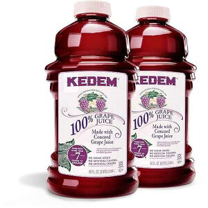 Kedem Concord O[vW[XA100% W[XA96 IX (2 pbN) YAlH⒅Fsgp Kedem Concord Grape Juice, 100% Juice, 96 oz (2 Pack) No Sugar Added, No Artificial Flavors or Colors