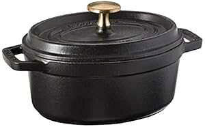 Staub Cast Iron 1-qt Oval Cocotte - Matte Black, Made in France