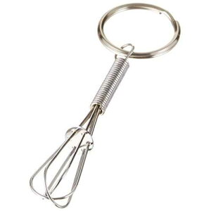 CybrTrayd ~jAĊ L[z_[t t[TCY XeXX`[ CybrTrayd Mini Whisk with Keychain, One Size, Stainless Steel