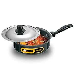 Futura �m���X�e�B�b�N�J���[�p�� (�\�e�[�p��) 2.0 ���b�g�� �X�`�[���W�t�� HAWKINS Futura Non-Stick Curry Pan (Saute Pan) 2.0 Litre with Steel Lid