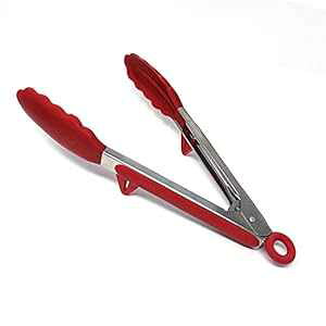 NorproAbh 9 C` Obv EZ XeXуiC gOA9 C` Norpro, Red 9-Inch Grip EZ Stainless and Nylon Tongs, 9 inch