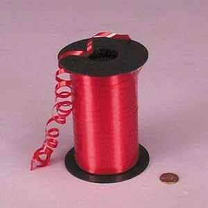 bhJ[O{A3/16C` X 500[h Paper Mart Red Curling Ribbon, 3/16" X 500Yd